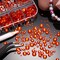 2000 Pieces Flat Back Gems Rhinestones 6 Sizes (1.5-6 Mm) Round Crystal Rhinestones with Pick up Tweezer and Rhinestones Picking Pen for Crafts Nail Clothes Shoes Bags DIY Art (Orange)